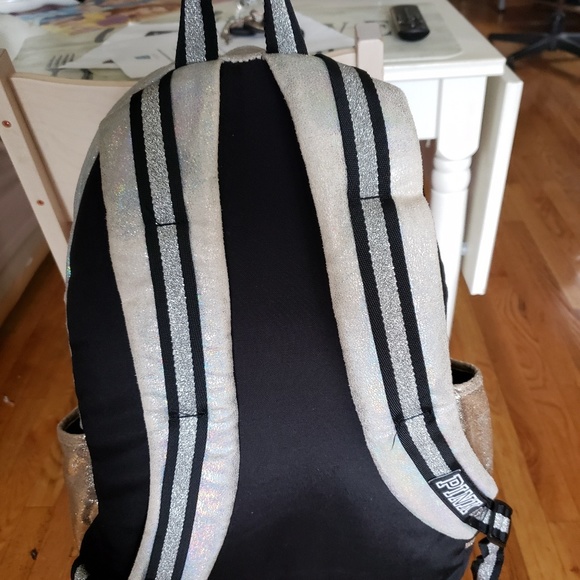 SOLD>>VS Pink Metallic backpack - Picture 7 of 8